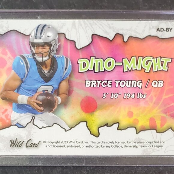 Bryce Young  2023 Wild Card Dino-Might Rookie RC 3/4  #AD-BY Panthers Pink - Picture 8 of 8